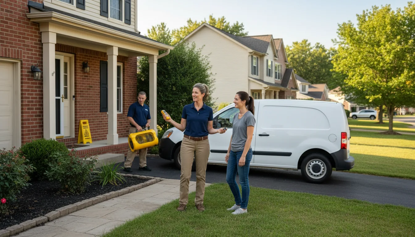 Residential water damage restoration in Le Roy, IL